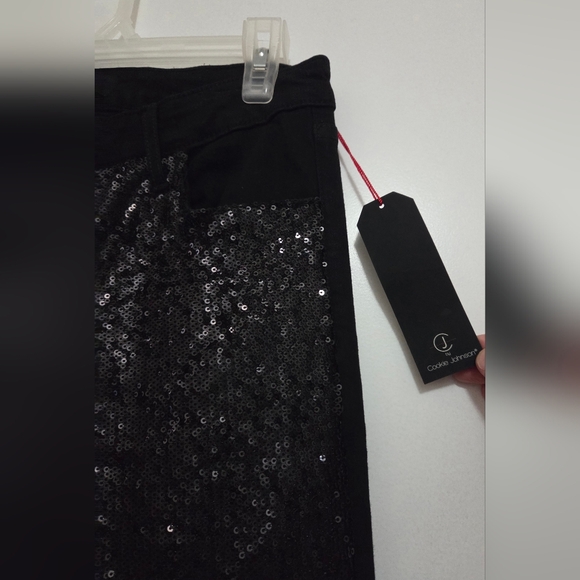 Cookie Johnson Black Sequin Women's Jeans 28 NWT - Picture 6 of 11